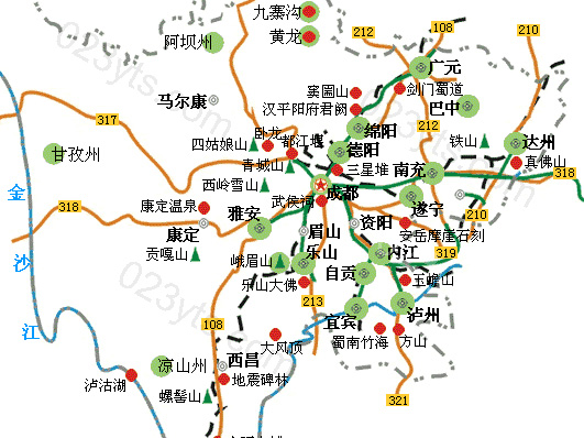 四川旅游地圖