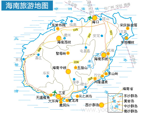 海南旅游地圖